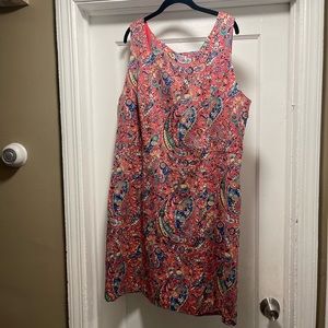 Paisley printed sheath dress